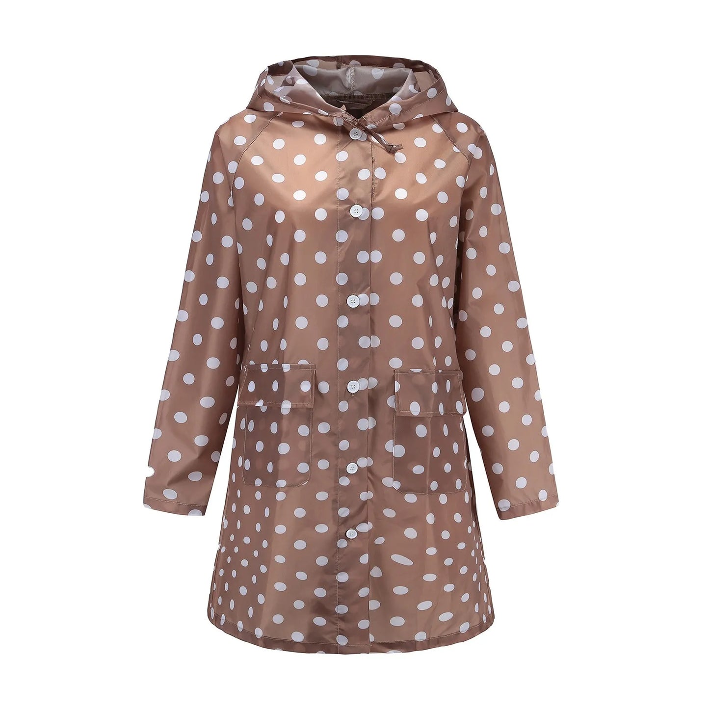 Waterproof Hooded Raincoat | Long Unisex Rain Jacket 95cm