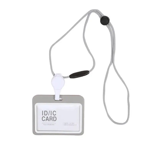 Retractable Badge Reel with Lanyard Transparent ID Card Holder Nurse Accessories for Work Removable Credential Clip Peaceful Pleasures Health and Wellness