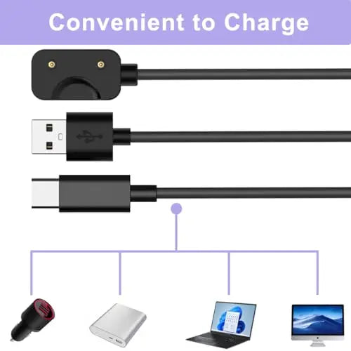 Compatible for Samsung Galaxy Fit 3 Charger Cable, Magnetic USB C Replacement Charging Cable Dock for Galaxy Fit3 Smartwatch Peaceful Pleasures Health and Wellness