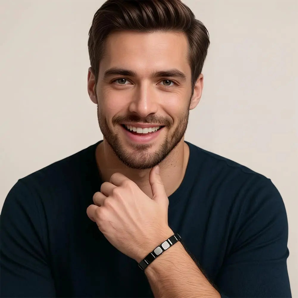Hematites Bracelet For Men Reclaim Your Edge Confidences Natural Stone Beaded Stretch Healing Bracelets Inspirational Jewelry Peaceful Pleasures Health and Wellness