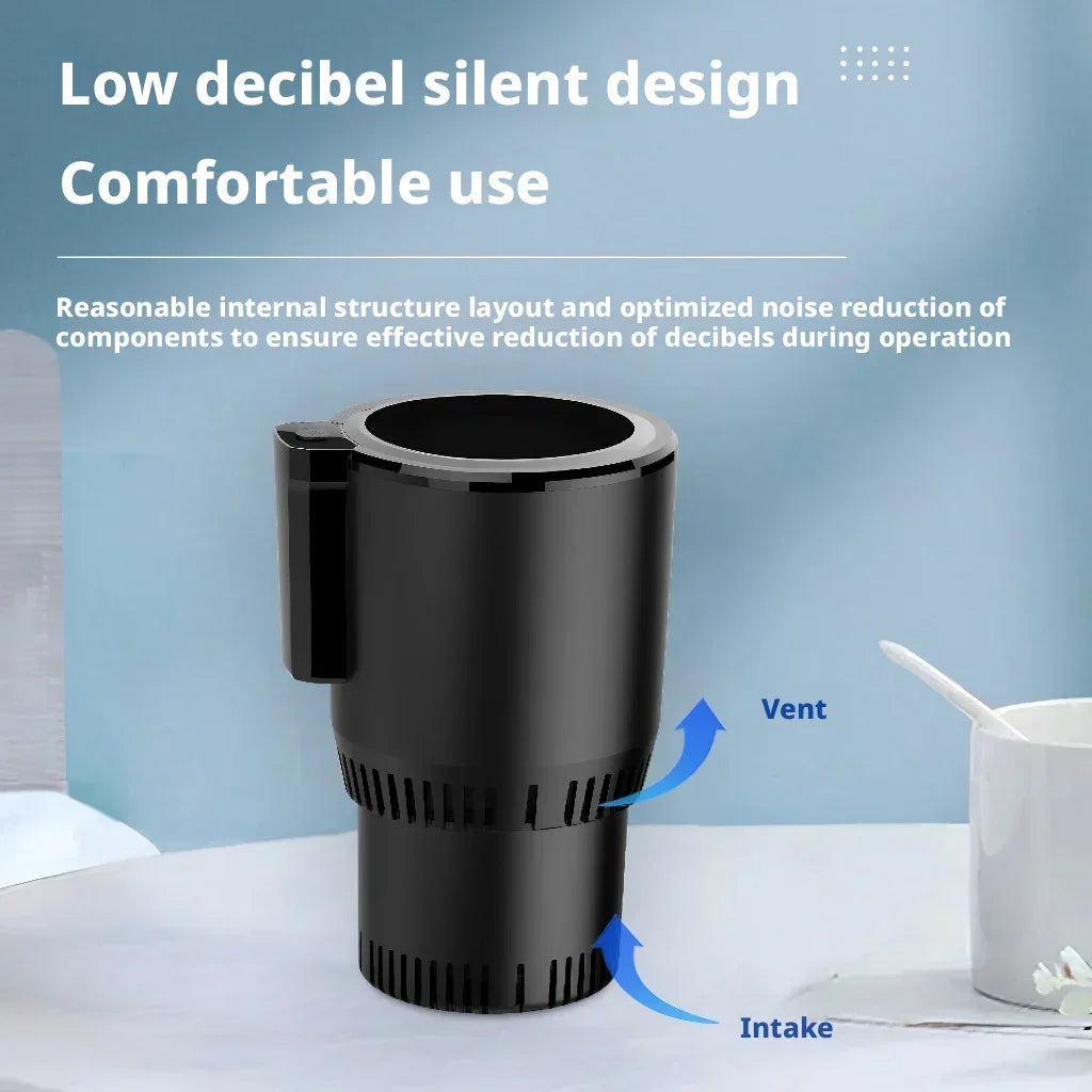 Smart Car Hot Cold Cup 2 in 1 Fast Cooling Heating Temperature Display Portable Electric Mug for Auto Car Truck Travel Use Peaceful Pleasures Health and Wellness