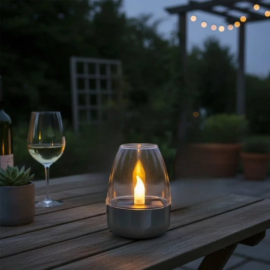 Solar Flameless LED Candle Lights | IP65 Waterproof Garden Decor Solar Candle Light Peaceful Pleasures Health and Wellness 6 pc