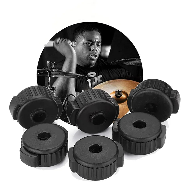 6Pcs Drum Set Quickly Release Caps Cymbal Nut Cymbal Installation Removal Stand Screw Caps Fixing Buckle Instrument Accessories Peaceful Pleasures Health and Wellness