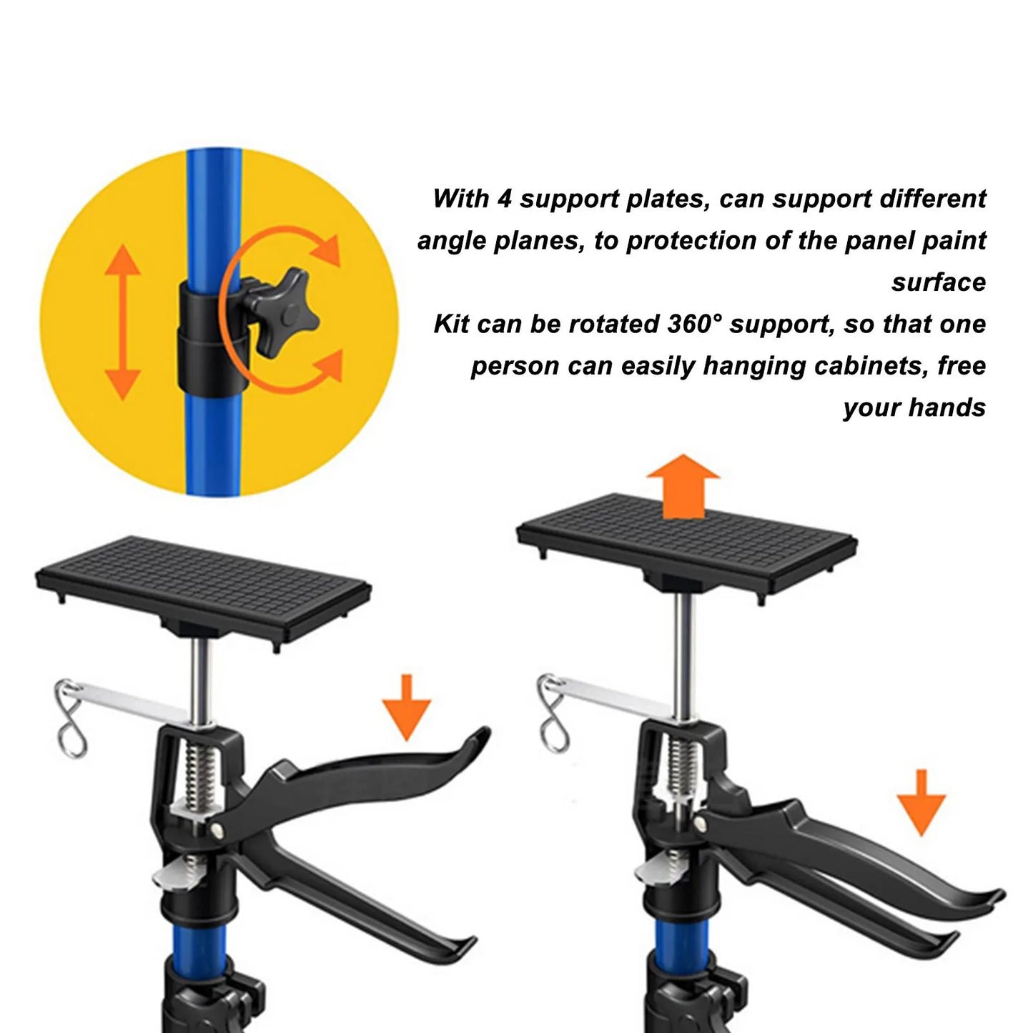 50 Cabinet Support Extension Pole 4 Plate Hanging Extendable