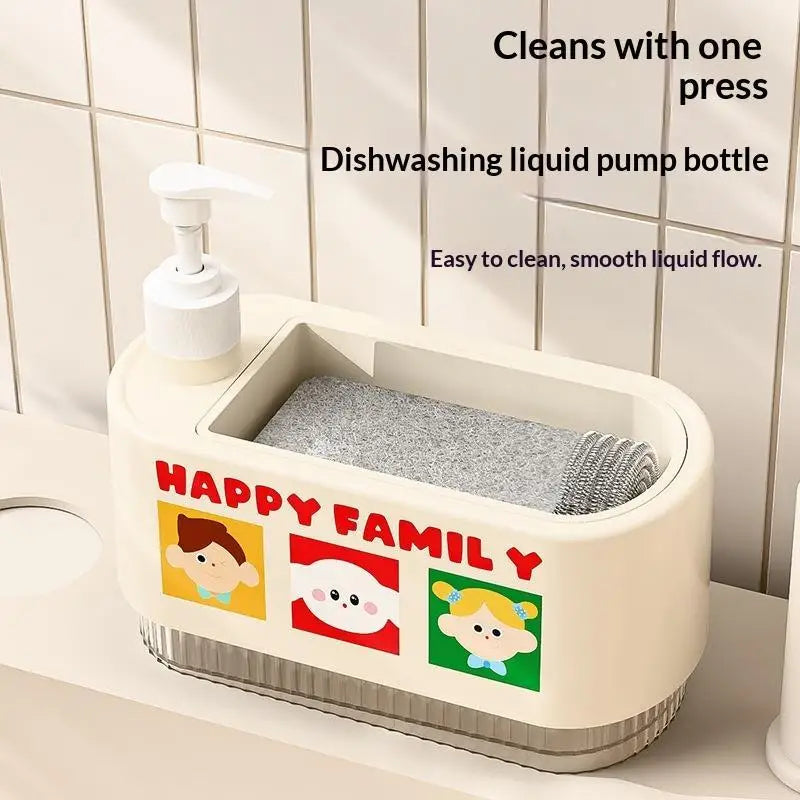 2-in-1 Dish Soap Dispenser with Sponge Holder | Kitchen Sink