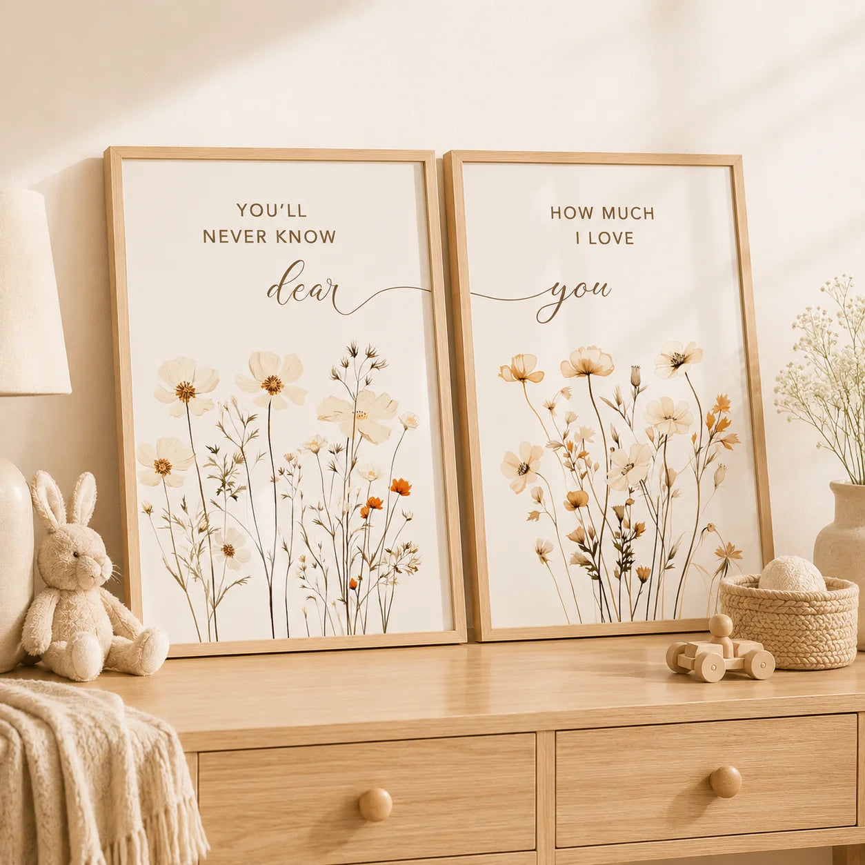 Bible Verse Love Quote Nordic Flower Canvas Wall Art Poster Canvas Wall Art Peaceful Pleasures Health and Wellness