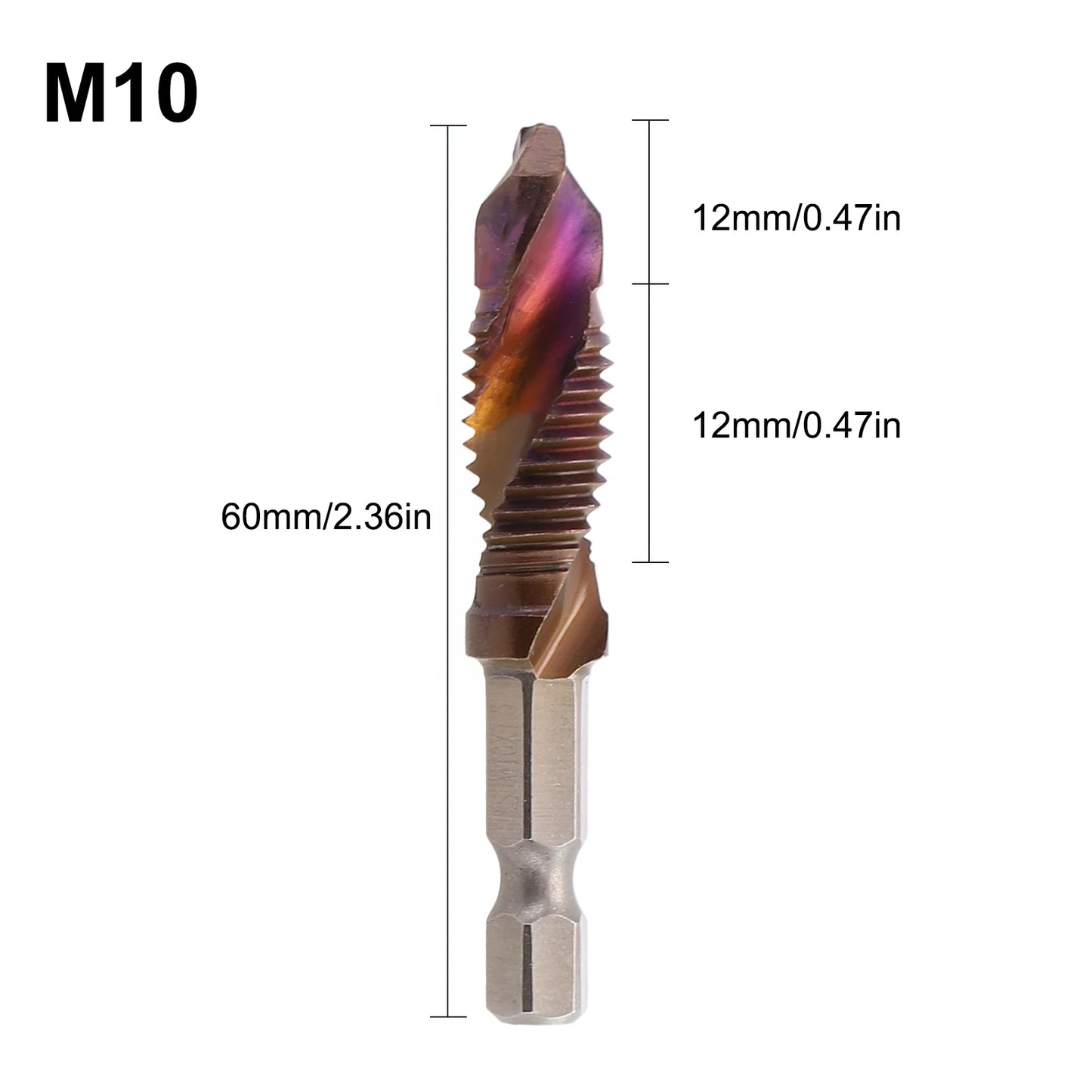 Tap Drill Bit M3-M10 Screw Bits Hss Taps Countersink Deburr Metric