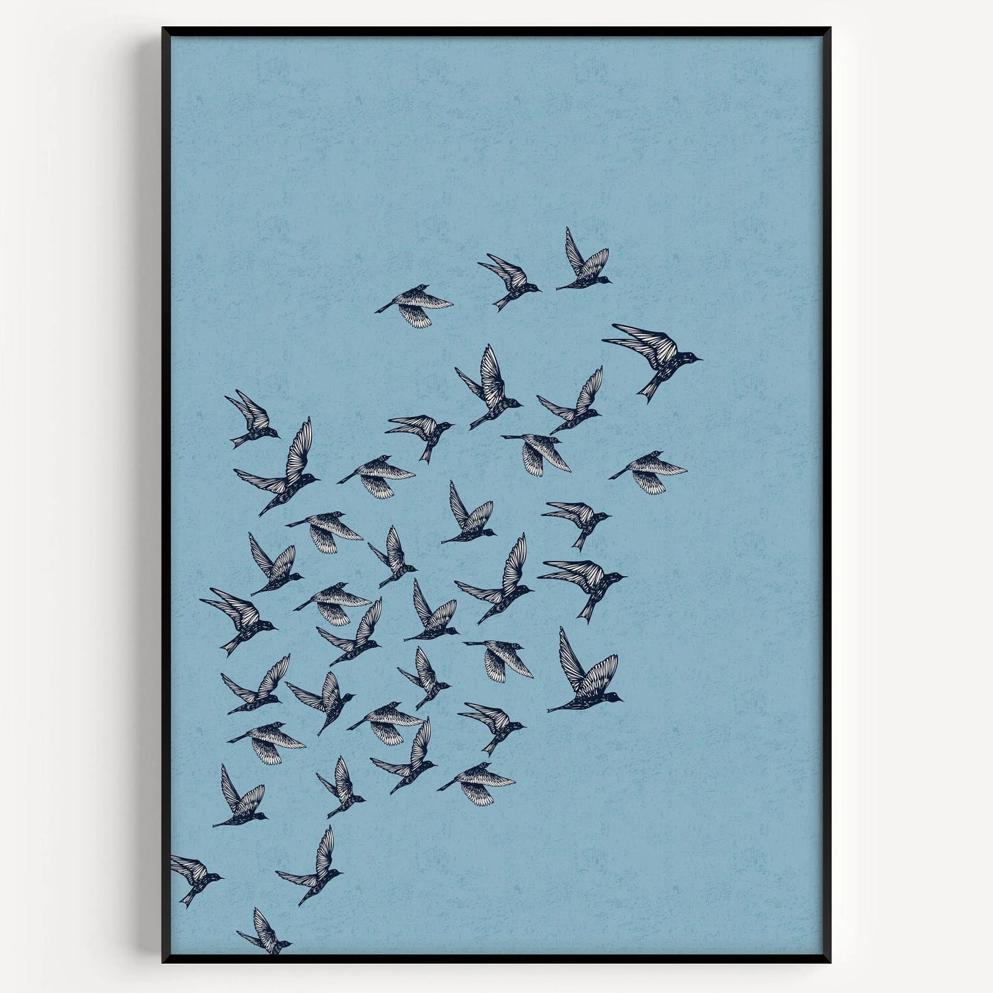 Vintage Scandinavian Bird Canvas Wall Art | Minimalist Print