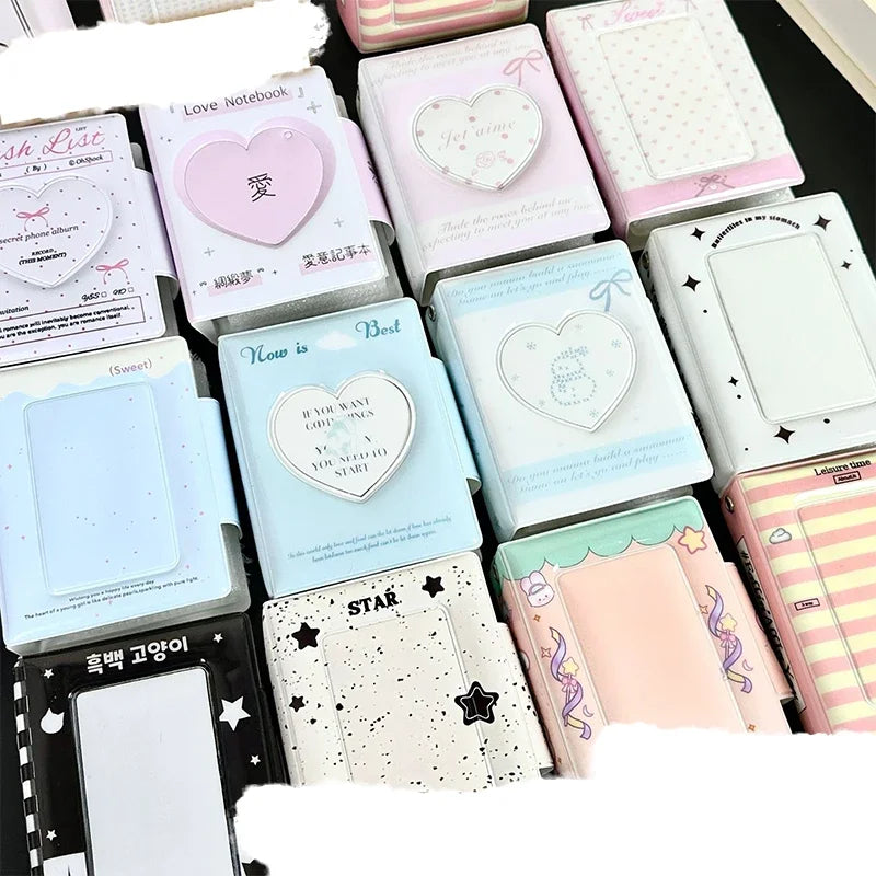 Mini Photo Card Album Book | PU Small Card Storage Binder