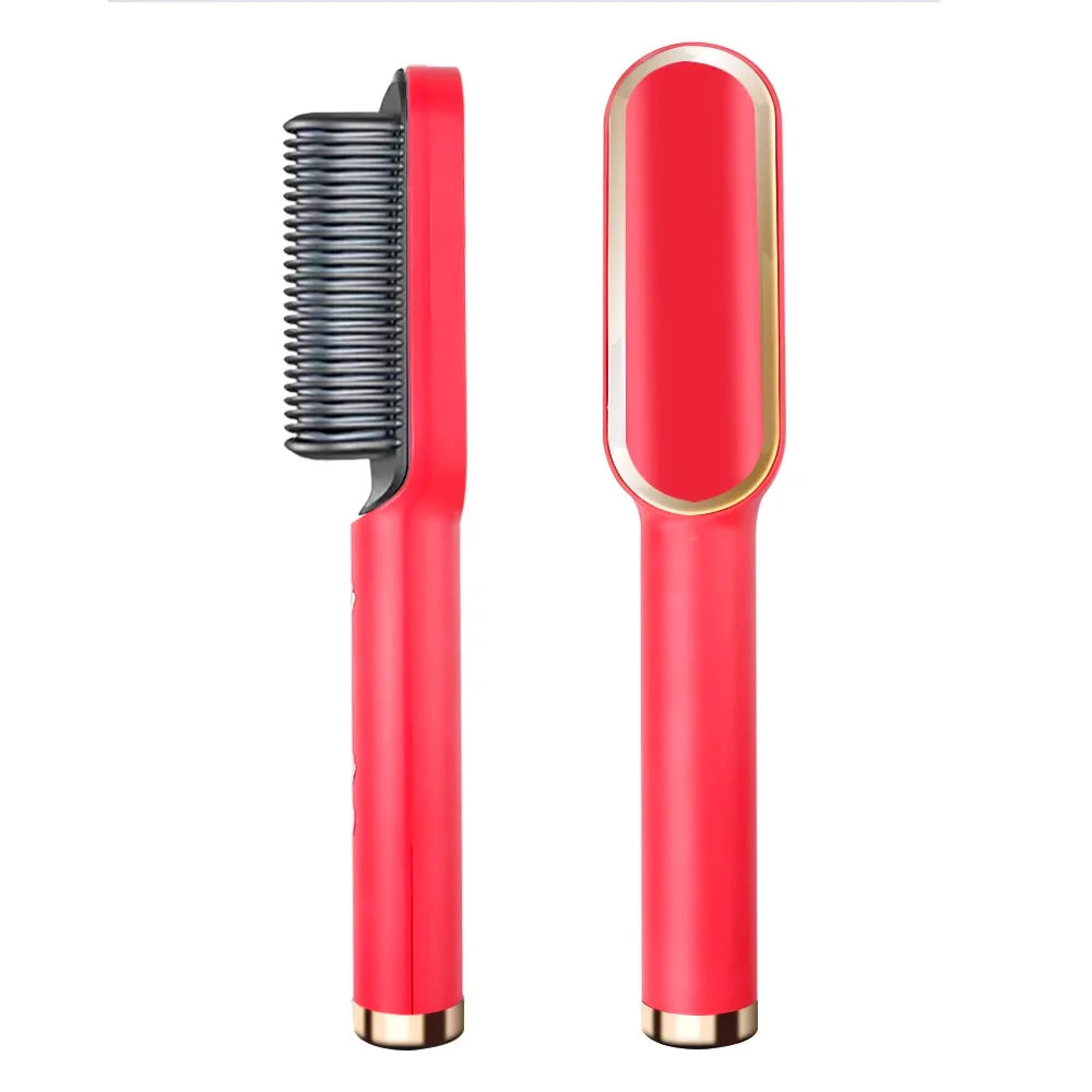 Professional Fluffy Corn Perm Volumizing Hair Iron Straightener Comb Increase Hair Volume Fluffy Hair Straightener Flat Irons Peaceful Pleasures Health and Wellness Red 023 US United States