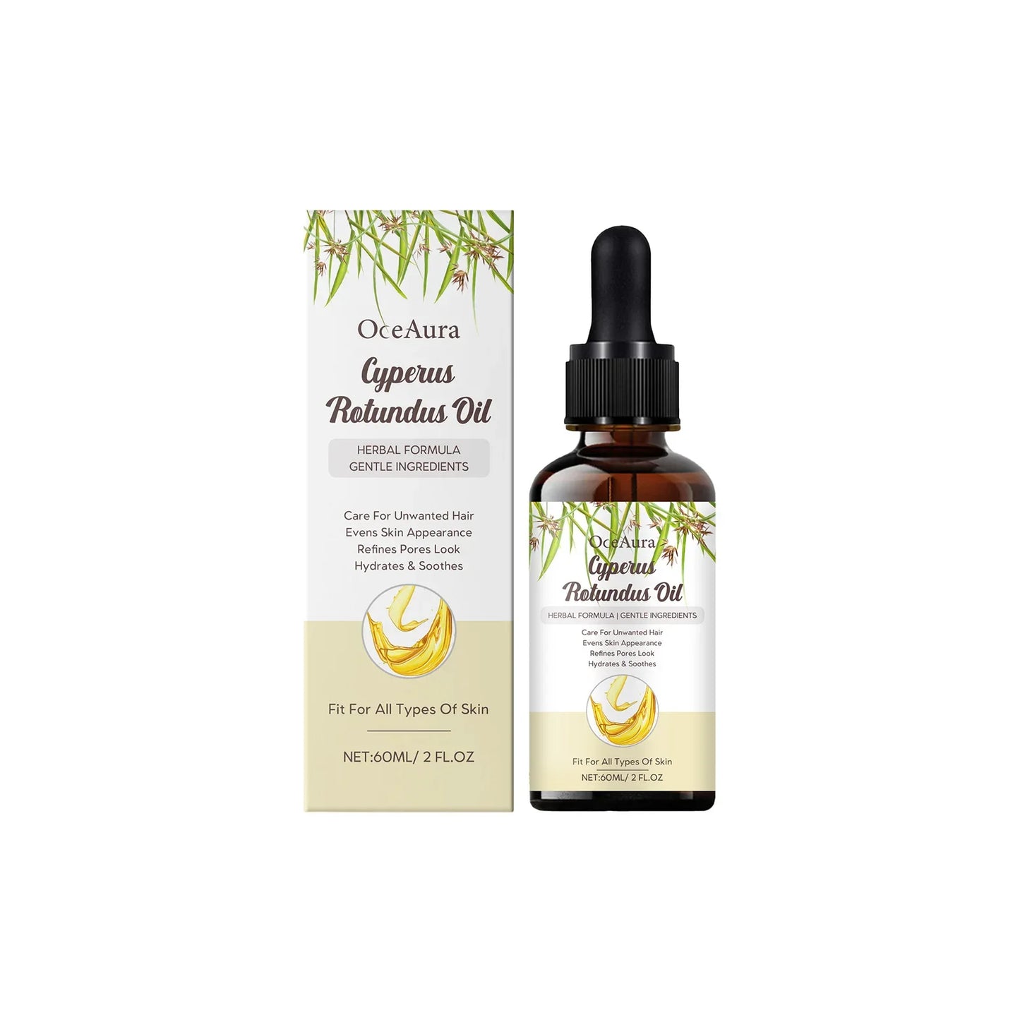 OceAura Cyperus Rotundus After-Shave Hair Growth Inhibitor Oil