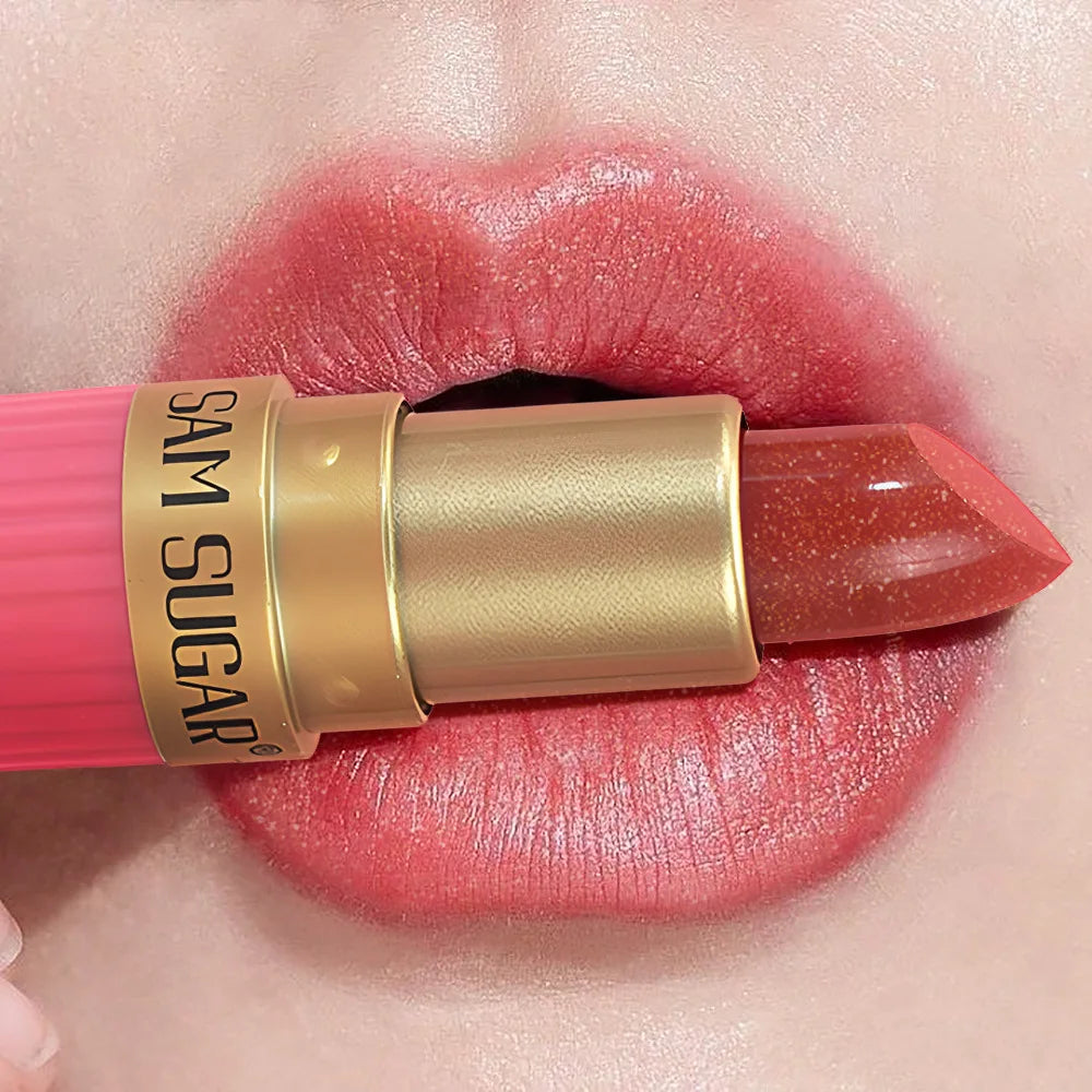 Pearlescent Sparkling Lipstick – Waterproof Lip Gloss, 6 Shades