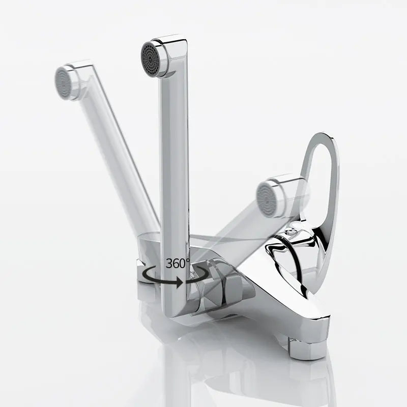 Wall Mount Single Handle Kitchen Mixer Faucet | Hot & Cold Tap