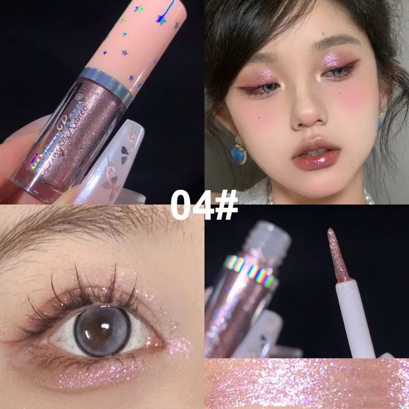 6-Piece Glitter Liquid Eyeshadow Set – Shimmer & Sequin Pens