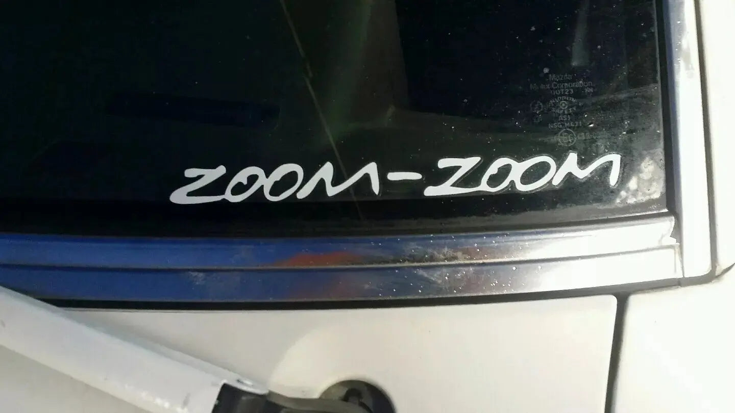 4Packs 8" X 0.75" Zoom Zoom Decal Die-cut Sticker For Car Truck Window Bumper Vinyl Decal Peaceful Pleasures Health and Wellness