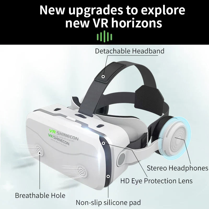 AyeBeau VR Headset 3D Glasses for Smartphones | Shinecon G15E