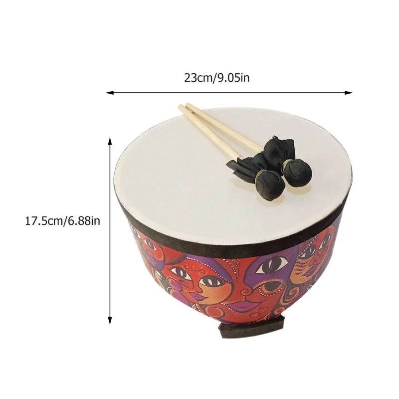 Drum Floor Kids Toy Percussion Inch Musical Instrument Mallets Orff
