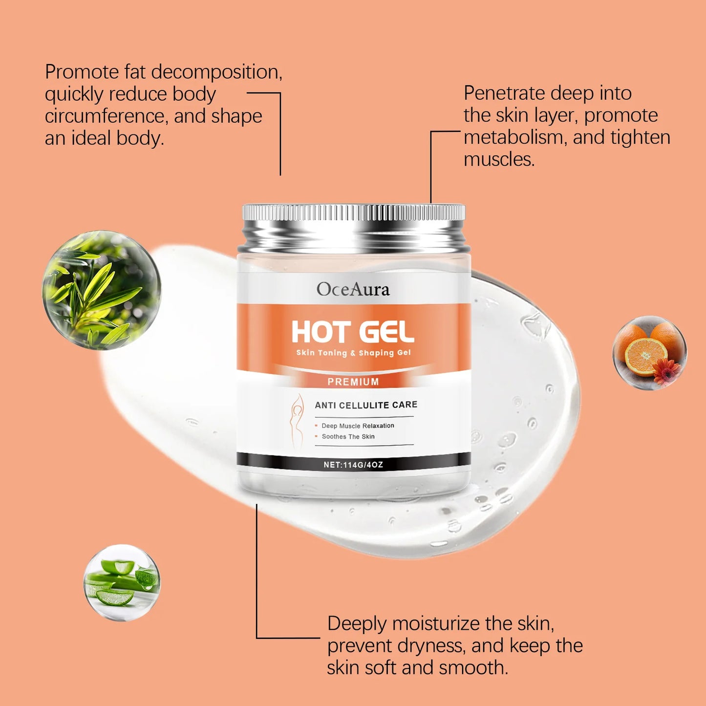 Hot Slimming Gel – Anti-Cellulite Body Firming Cream 114g