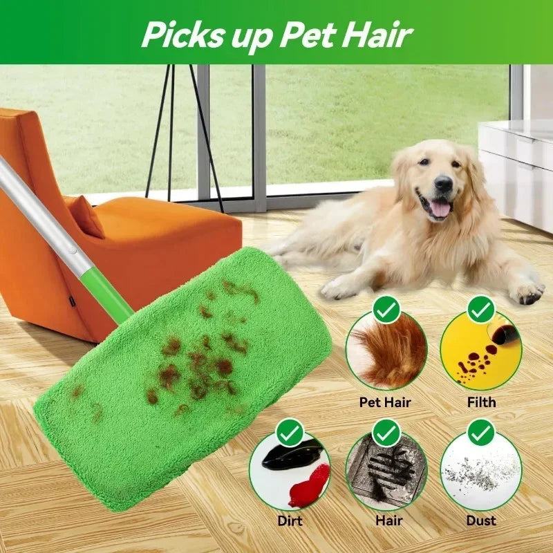 Reusable Microfiber Mop Pads – Wet & Dry Floor Cleaning Cloths