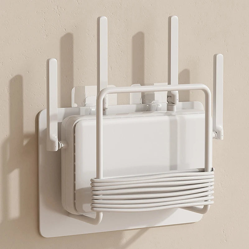 No-Drill Wall-Mounted Router & Set-Top Box Storage Shelf