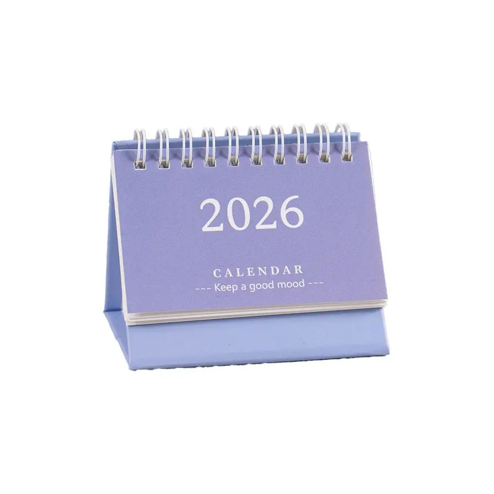 2026 Mini Desk Calendar Simple Style English Mini Desk Calendar Desktop Display Portable Decoration Handmade Diary Peaceful Pleasures Health and Wellness A