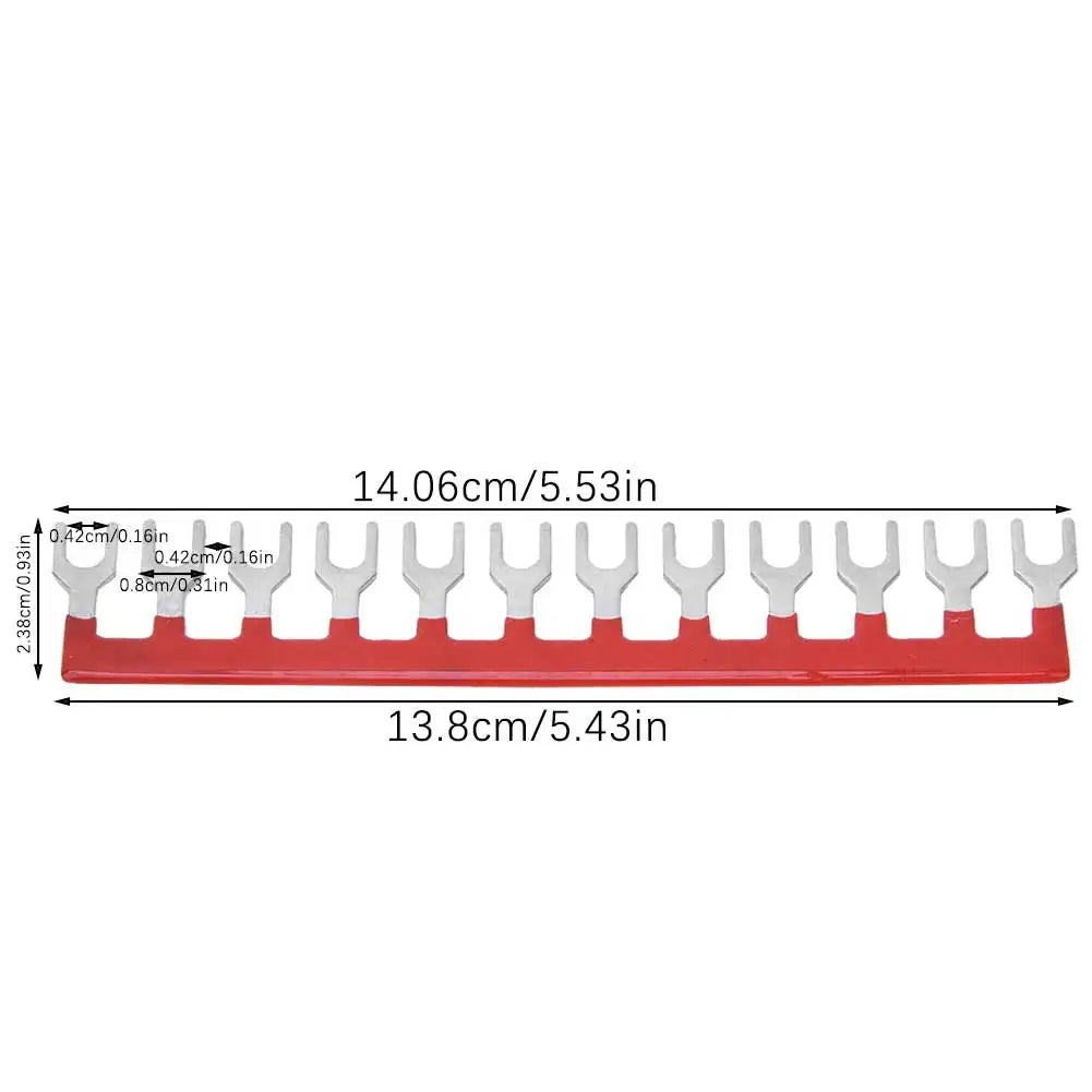 10pcs 12 Wiring Terminal Non-Insulated Shorting Jumpers Bar Wire Connector Barriers Strip For 8.75mm Pitch Barriers Strip Peaceful Pleasures Health and Wellness
