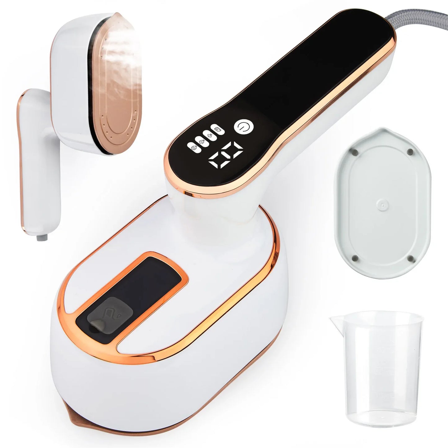 URGGU Handheld Steam Iron LCD & Steam Brush | Portable Mini Iron
