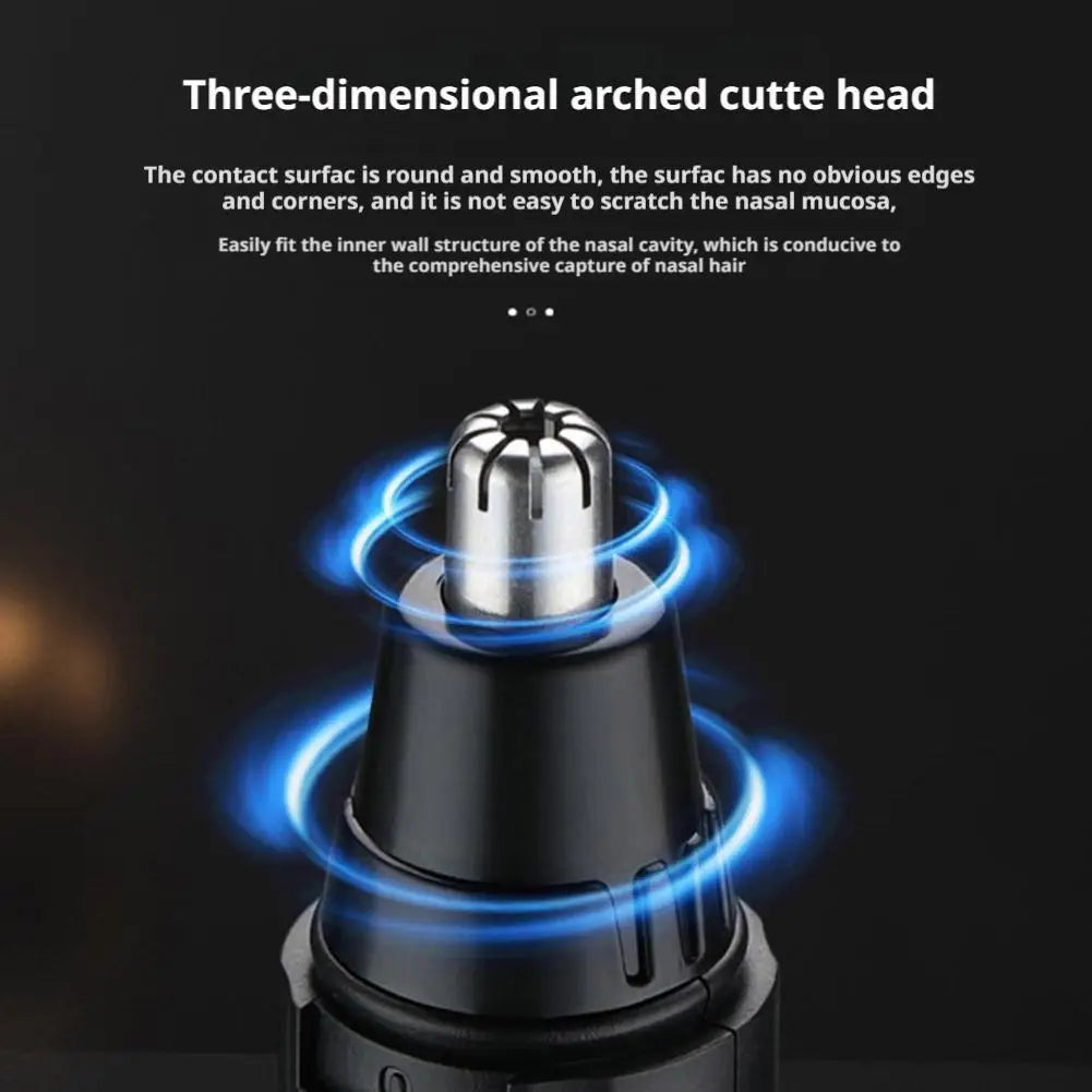MINI Electric Nose Hair Trimmer Painless Safe 360° Roating Nose Ear Hair Remove for Men & Women Portable Nose Hair Trimming Tool Peaceful Pleasures Health and Wellness