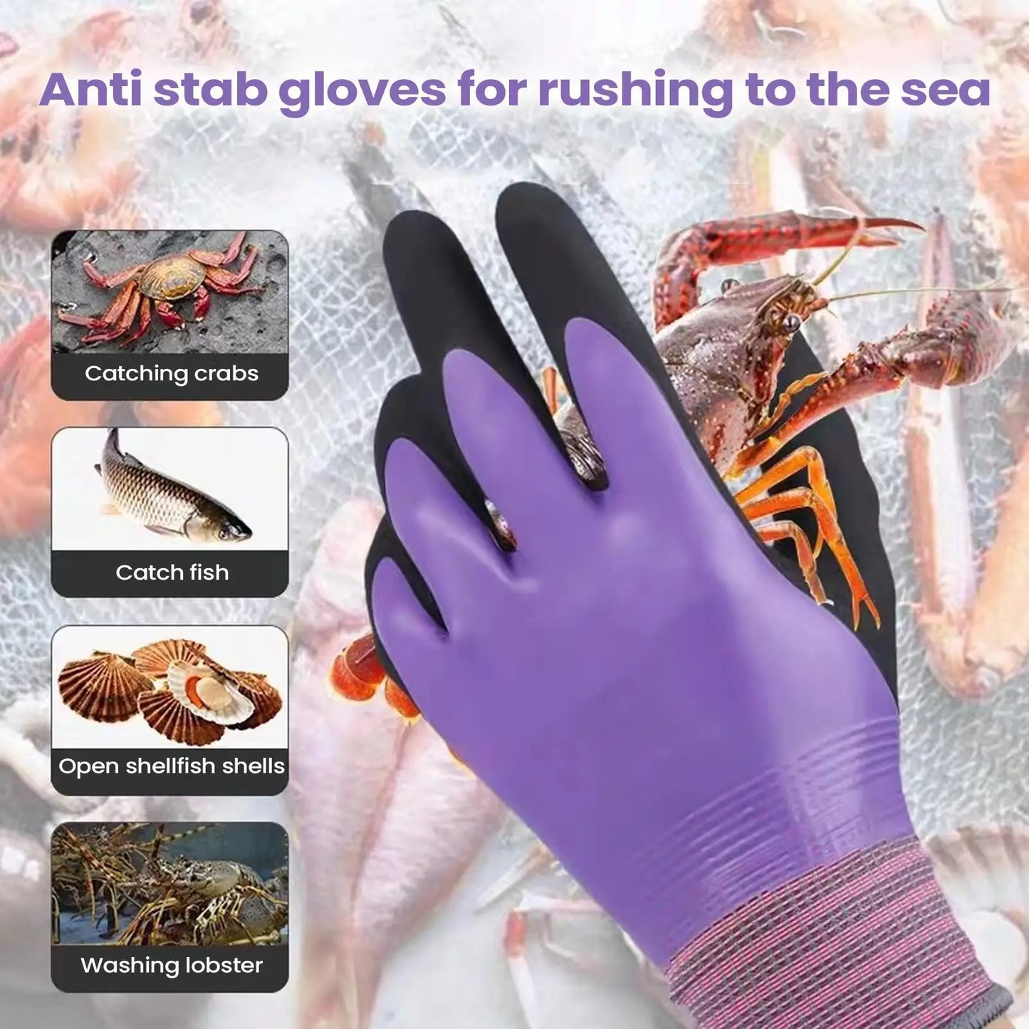 Waterproof Latex Safety Gloves, Non-Slip Elastic Work Mitts For Women Cleaning Kitchen Cooking Gardening drop shipping Peaceful Pleasures Health and Wellness