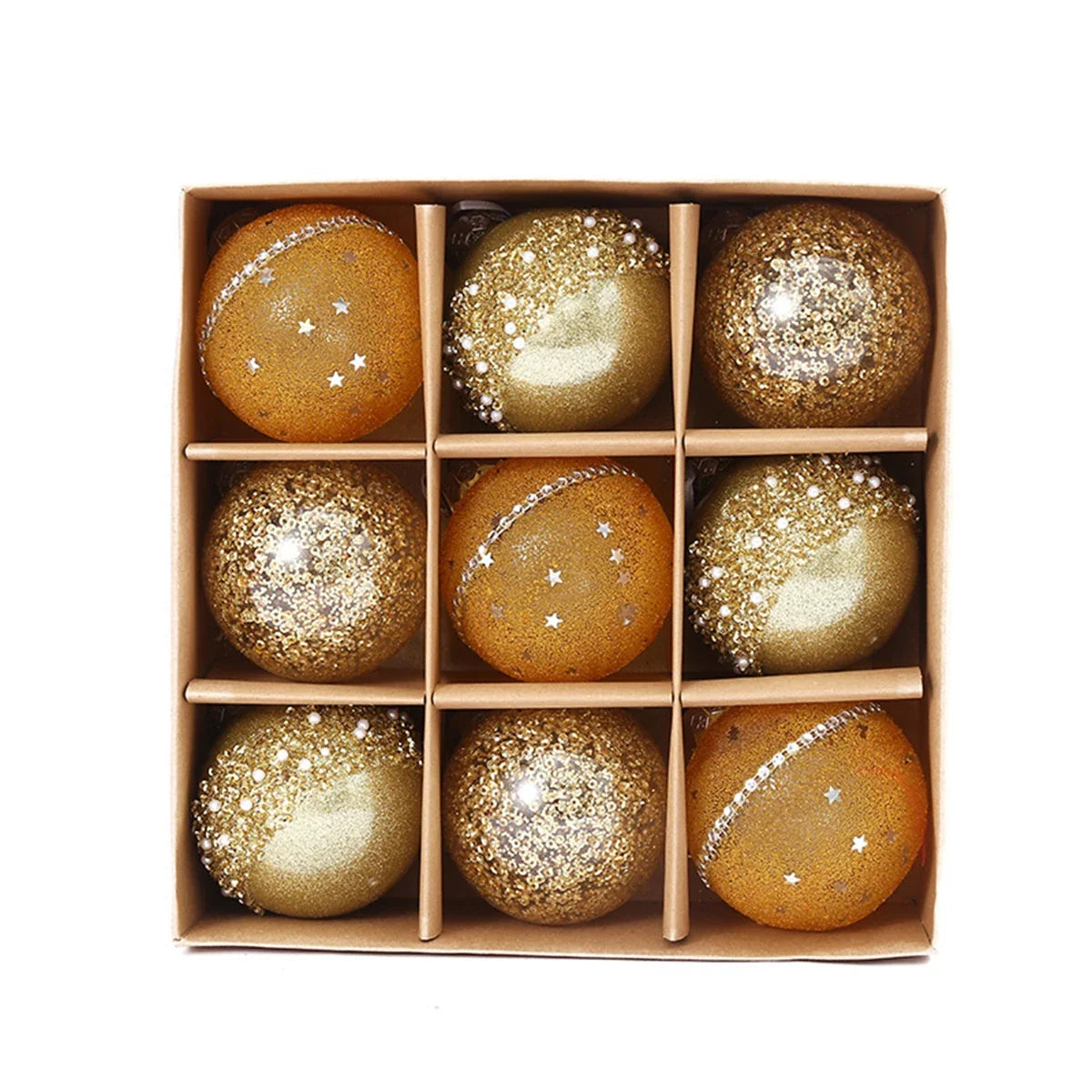 Christmas Ball Ornaments Set of 9 – Classic Holiday Tree Decor