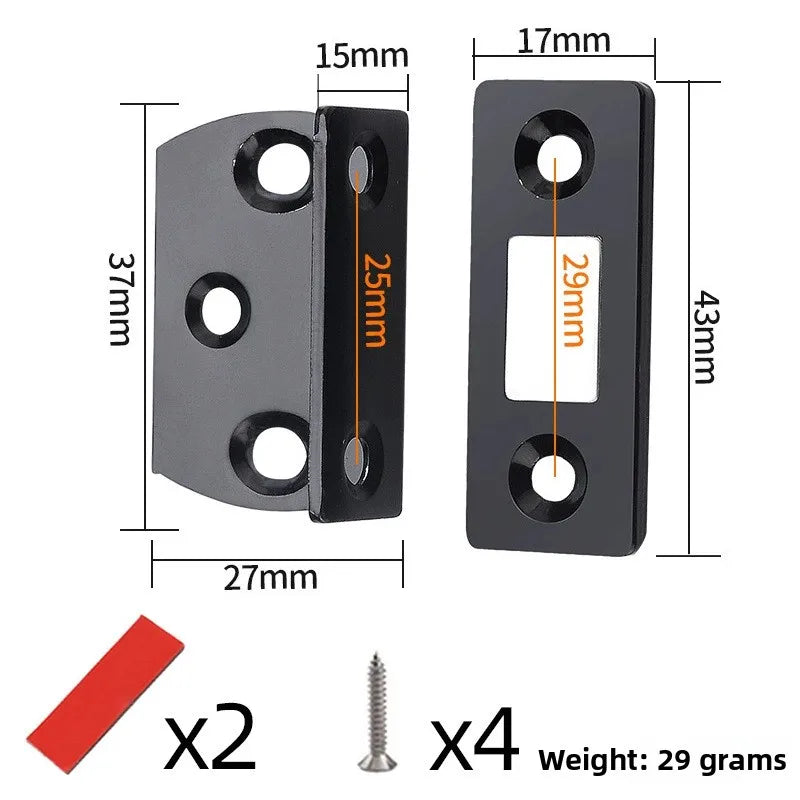 Magnetic Cabinet Catch L-Shaped Punch-Free Invisible Door Closer