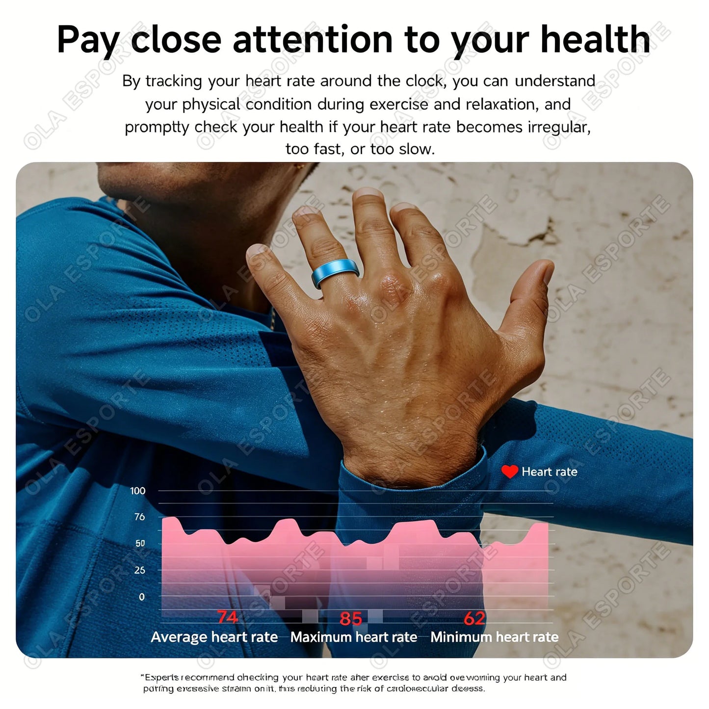 Smart Ring Heart Rate Sleep SpO₂ Monitor | 5ATM Waterproof