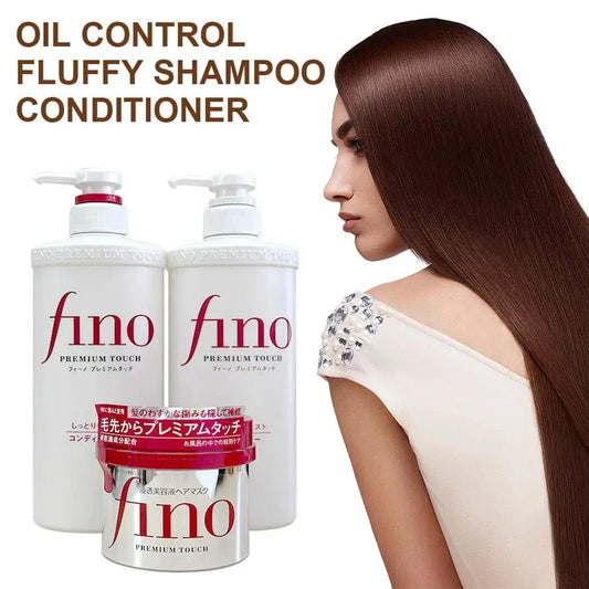 Fino Shampoo Conditioner 550ml Oil Control Volumizing Smooth Hair Mask Repair Dry Damaged Hair Moisturizing Nourishing Treatment Peaceful Pleasures Health and Wellness