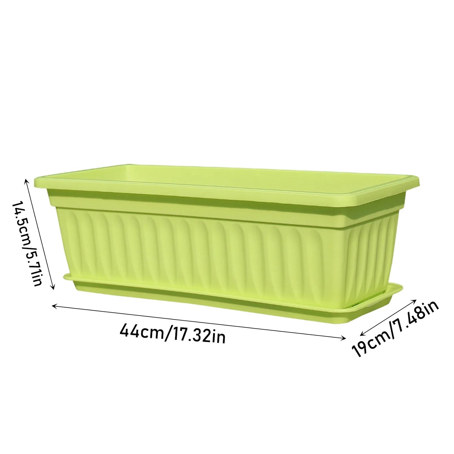 Rectangular Plastic Vegetable Planter – Breathable Indoor Garden Pot