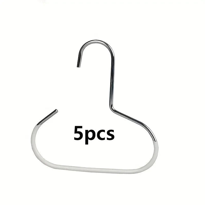 Storage Artifact Hook Hanger Suitable for Hats Tie Scarves Bags Multifunctional Display Stand Strong Load Support No Deformation Peaceful Pleasures Health and Wellness 5pcs White