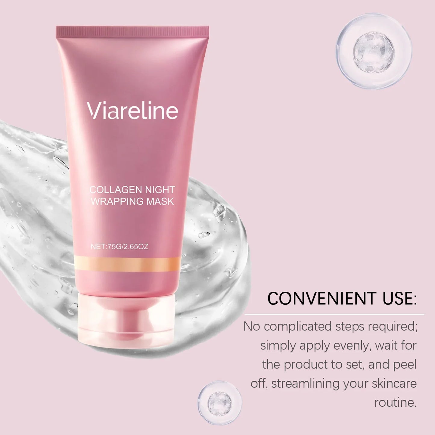 Viareline Collagen Night Peel Off Mask – Deep Hydrating 75g