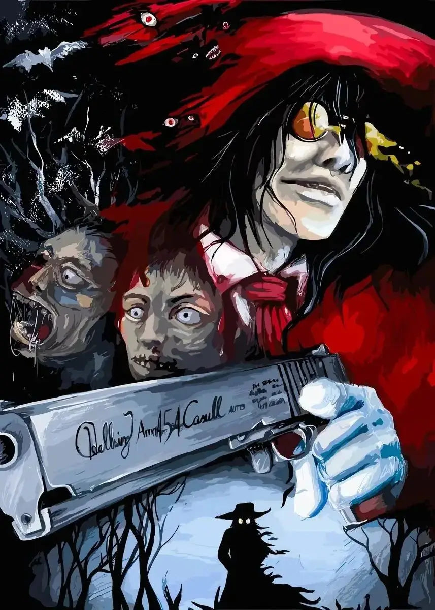Horror Anime Hellsing Ultimate Posters Manga Canvas Painting Prints Wall Art Mural for Living Room Study Home Decor Peaceful Pleasures Health and Wellness