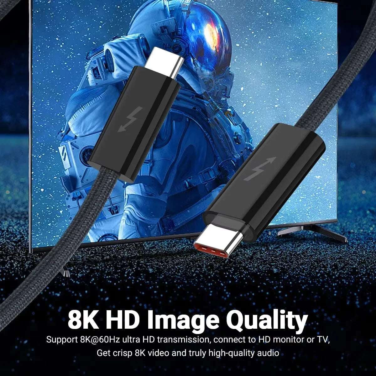 PD 240W USB-C Cable USB 4.0 | 40Gbps 8K Thunderbolt 3/4 USB-C Charging Cable Peaceful Pleasures Health and Wellness