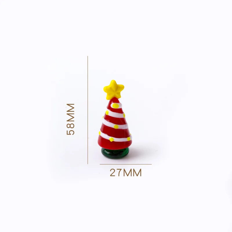 Glass Crystals Christmas Tree Figurine Statue Table Ornaments Christmas Tree Miniature Mini Handmade Crystals Ornaments decor Peaceful Pleasures Health and Wellness SD01009