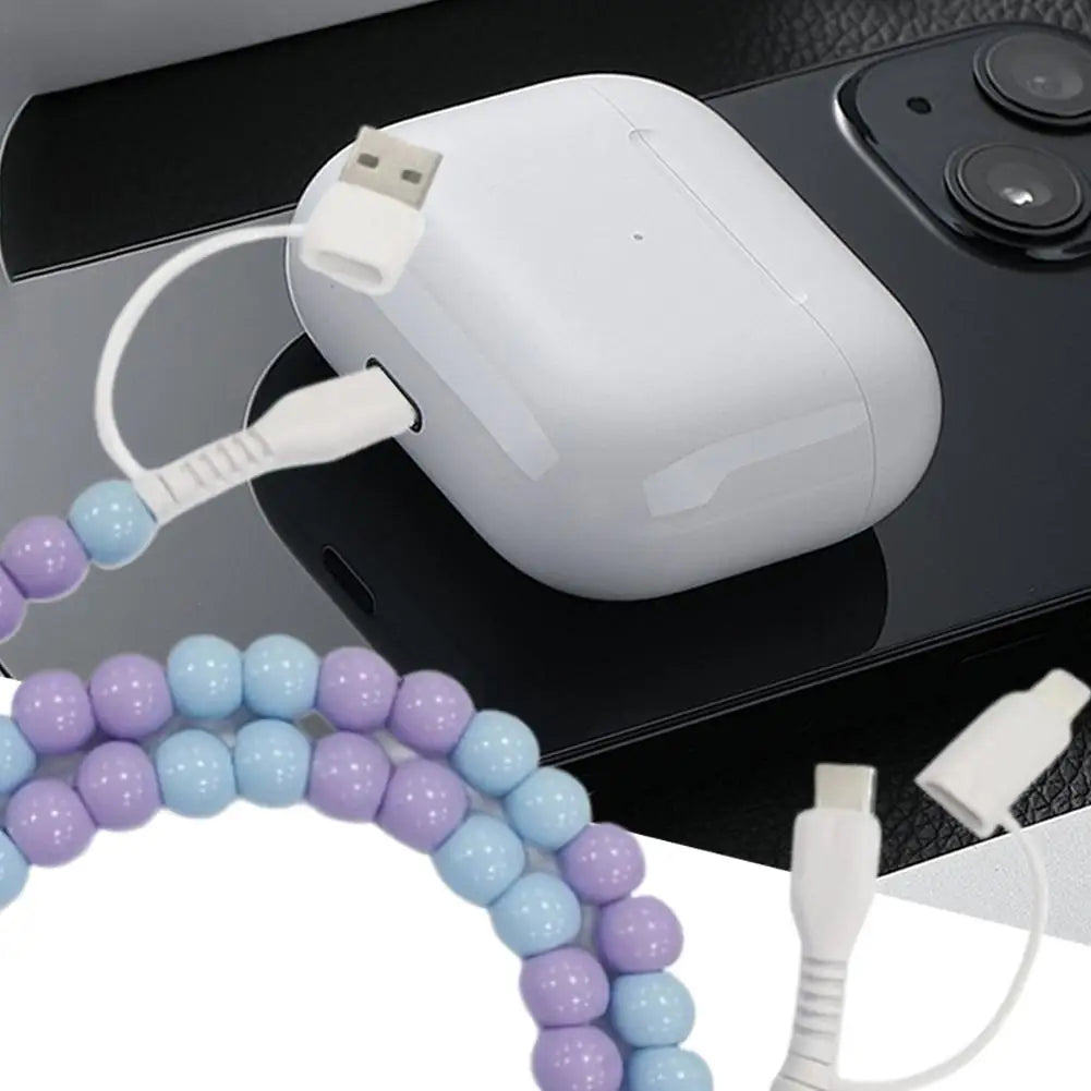 4-in-1 PD3.0 Beaded Charging Cable – USB-C & 8-Pin Fast Sync