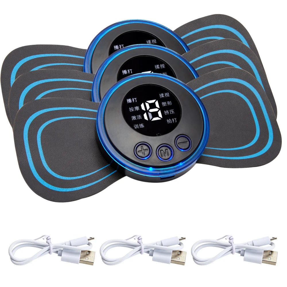 EMS Neck Massager – 8 Mode Rechargeable Cervical Pain Relief