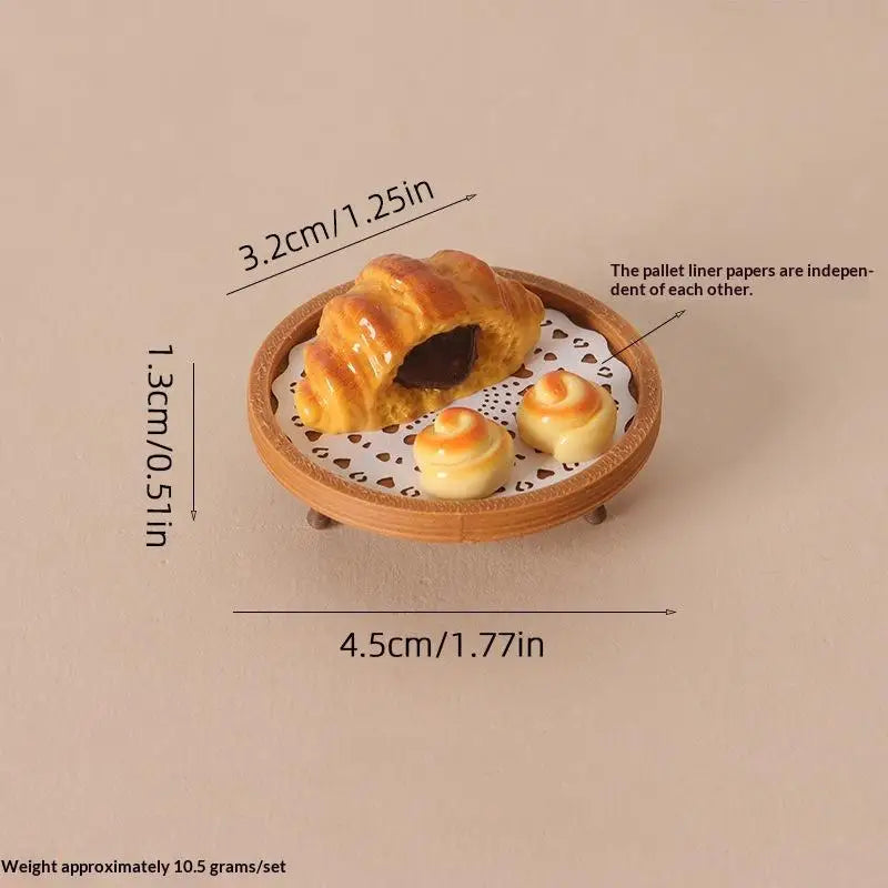Miniature Coffee & Pastry Set | 1:12 Dollhouse Kitchen Accessory