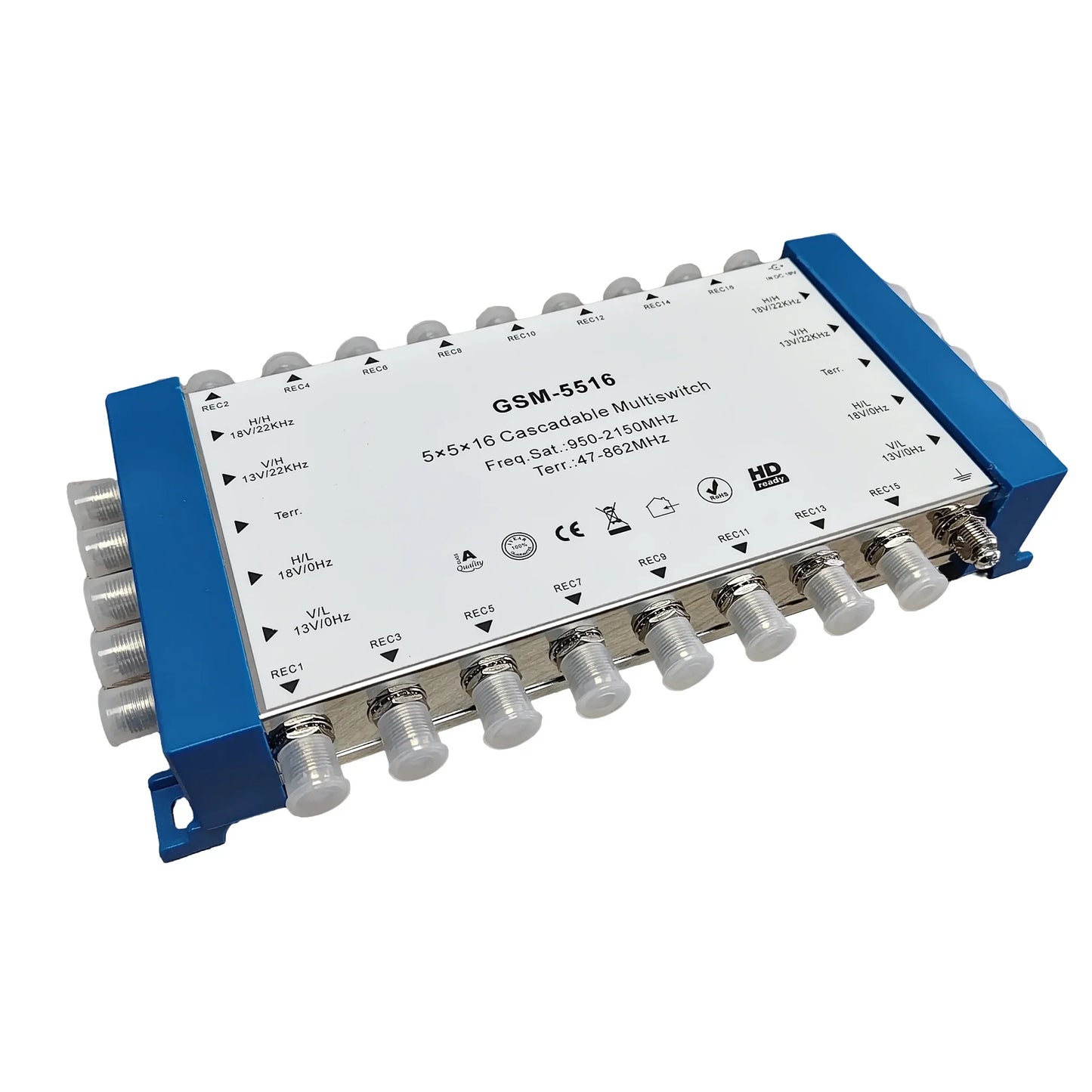 Satellite Multi-Switch 5/9-in 16-out DiSEqC 13V 18V 22K Distributor