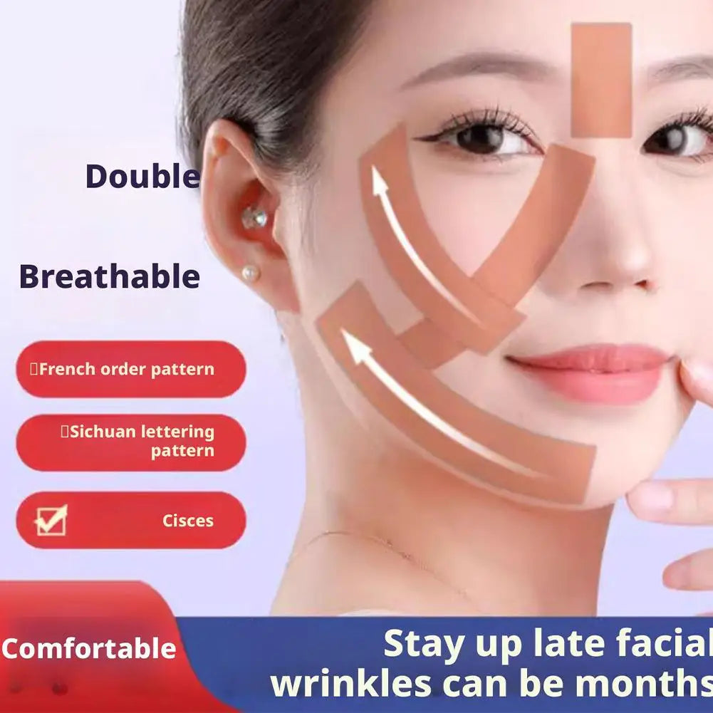 Kinesiology Tape For Face V Line Neck Eyes Lifting Wrinkle Remover Sticker Tape Facial Skin Care Tool Elastic Bandage Peaceful Pleasures Health and Wellness