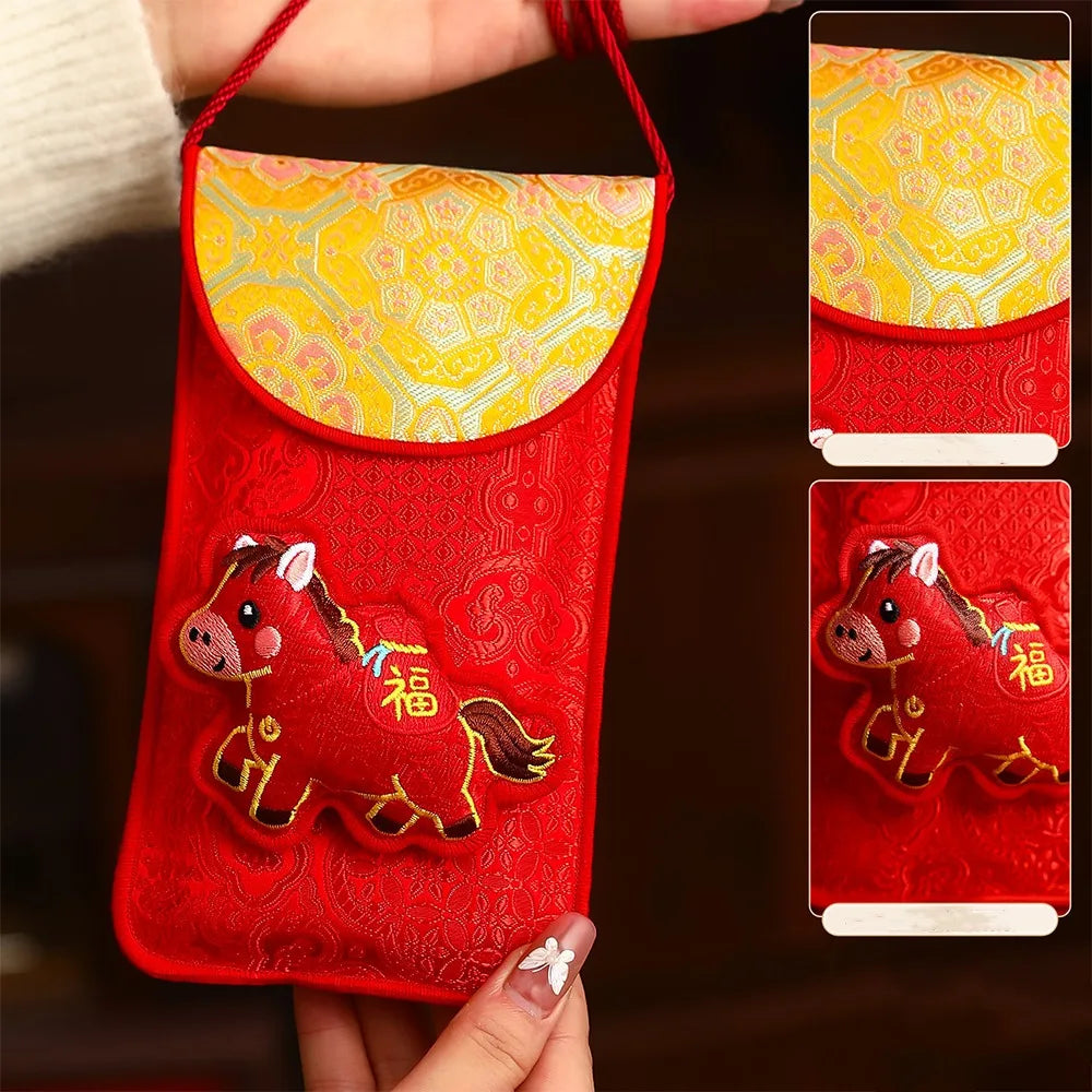 2026 Year of the Horse Chinese New Year Red Envelope Lucky Bag