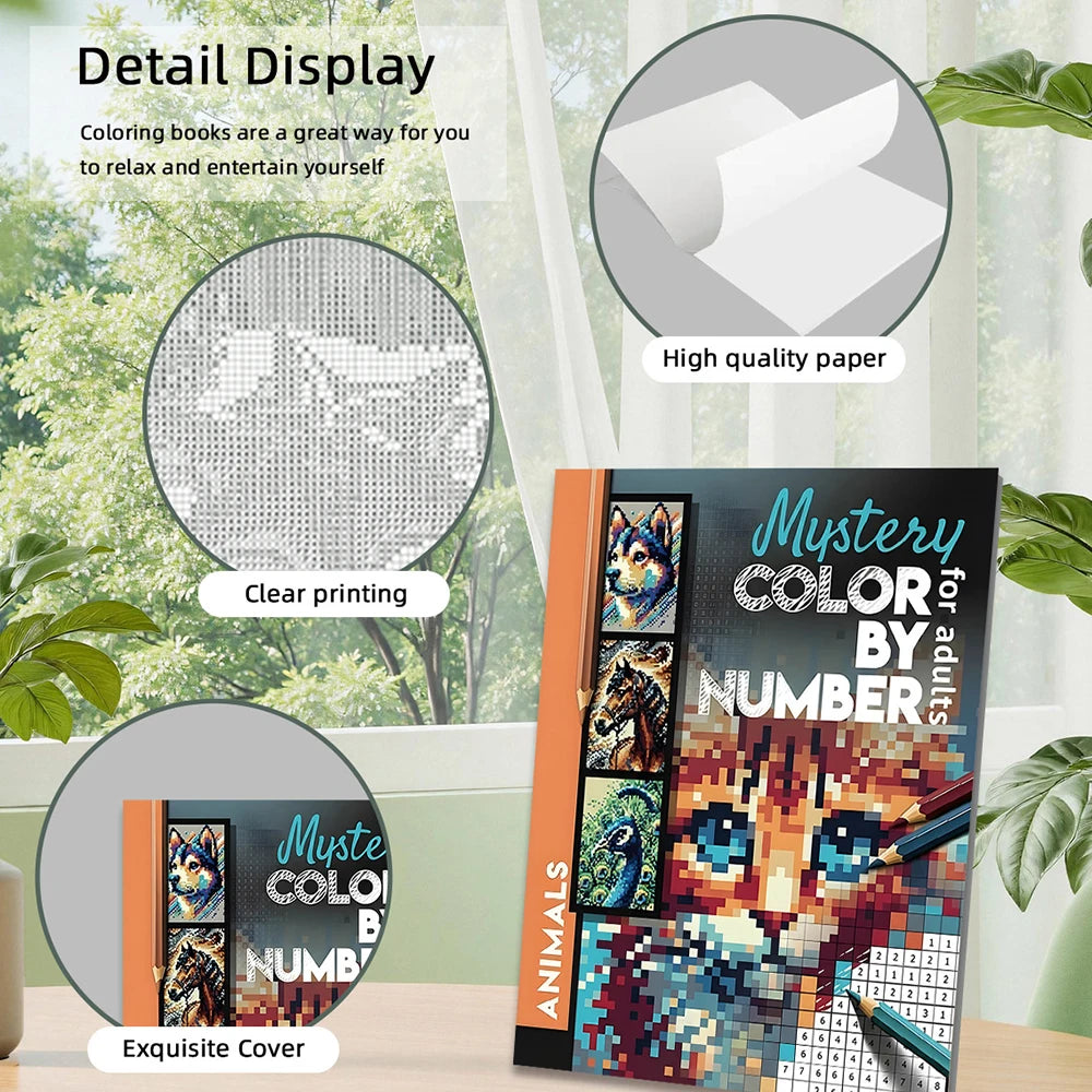 48 Page A4 Digital Coloring Book Great Way Relax Entertain