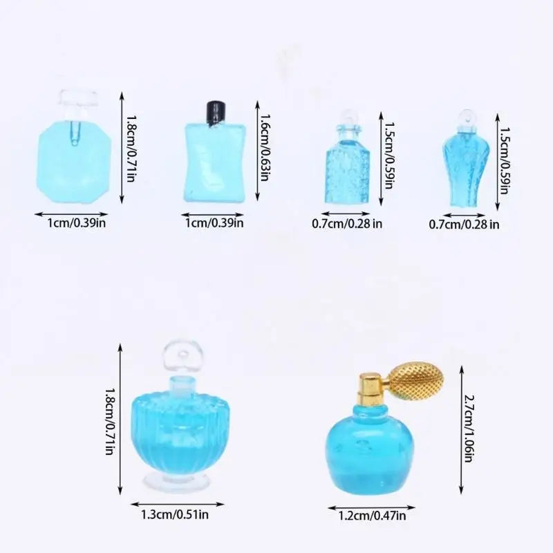 Resin Miniature Bottle Set – Dollhouse, Diorama & RPG Prop