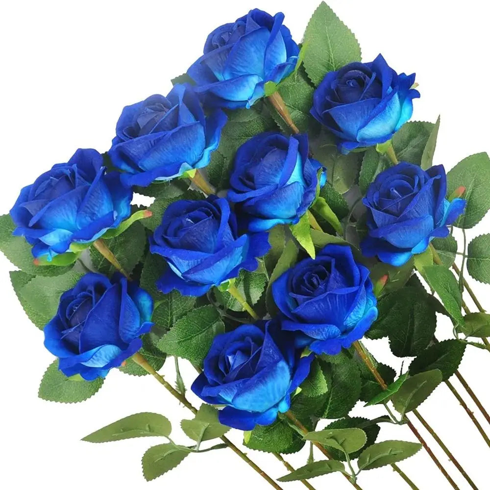 Silk Rose Artificial Flowers 6/8pcs – Wedding & Home Décor