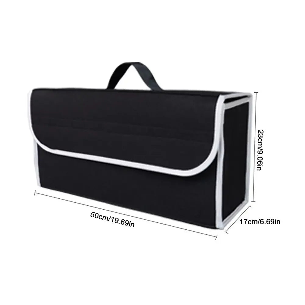 Large Anti Slip Compartment Boot Storage Organizer Tool Car Storage Bag Car Trunk Organizer Soft Felt Storage Box Accessories Peaceful Pleasures Health and Wellness