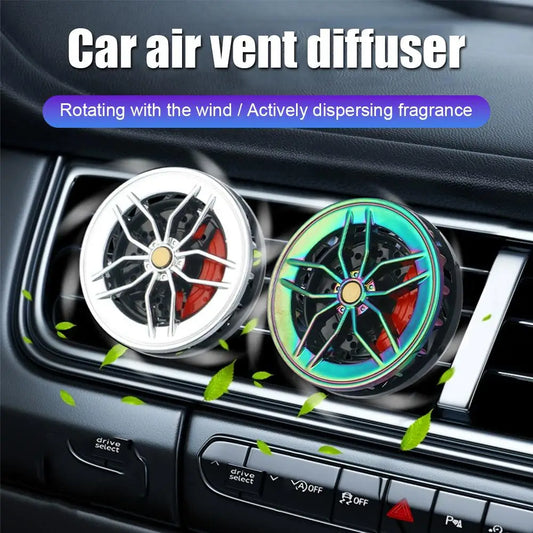 Sports Car Wheel Shape Car Air Freshener Vent Clip Rotatable Auto Air Outlet Perfume Diffuser Decor Car Interior Aromatherapy Peaceful Pleasures Health and Wellness